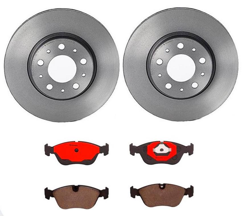 Volvo Brakes Kit - Brembo Pads and Rotors Front (280mm) (Ceramic) 31262092 - Brembo 2894361KIT